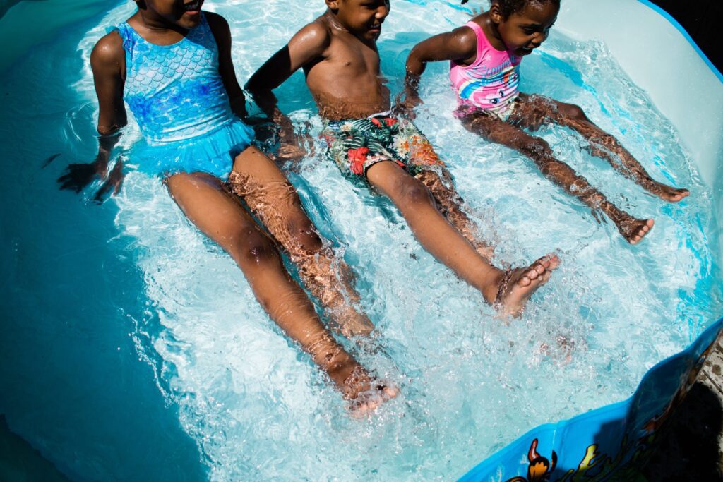 water fun splashing and swimming at kid friendly water parks